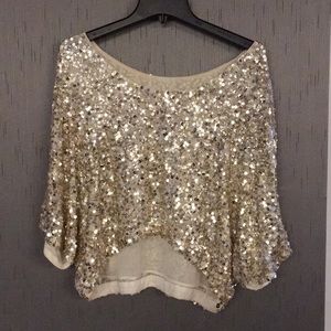 Vince Gold sequin top